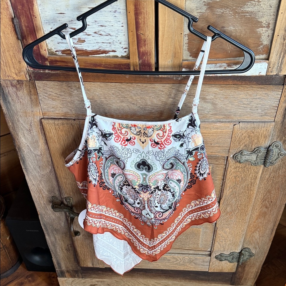 SHEIN Vibrant Paisley Cami Top